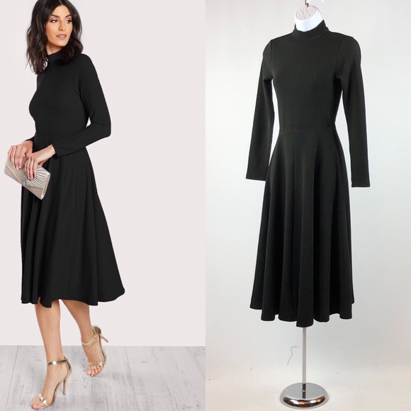 Little Black Fit and Flare Dress - Picture 4 of 5